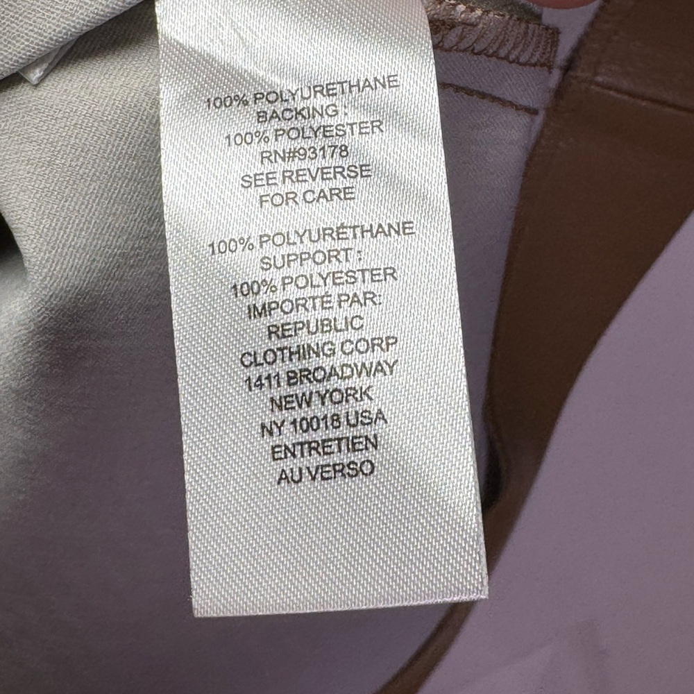 Tahari Tan Fux Leather Pencil Skirt - Picture 11 of 11